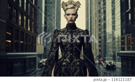 female model posing among skyscrapers female model posing among skyscrapers 116121187