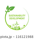 Sustainability development symbol, ESG, green energy, sustainable industry 116121988