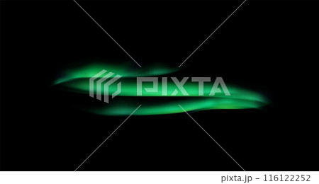 Vector illustration of northern lights on isolated black background. Vector illustration of northern lights on isolated black background. 116122252