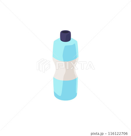 Vector illustration of a plastic sports drinking water bottle isolated on a white background. Vector illustration of a plastic sports drinking water bottle isolated on a white background. 116122706