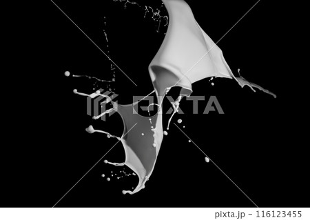 milk or white liquid splash on white background 116123455