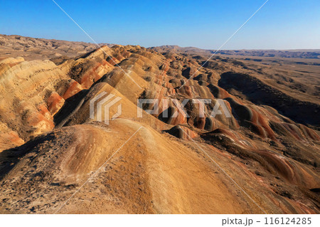 Aerial View of Georgia Desert Mountain Range 116124285