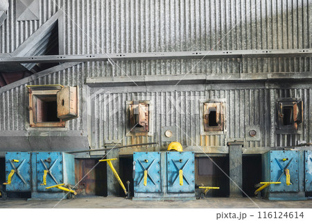 Interior of an old coal fired heating plant supplying heat to a district heating network. 116124614