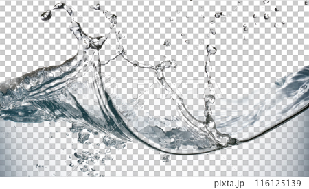 Transparent water splash - Stock Illustration [116125139] - PIXTA