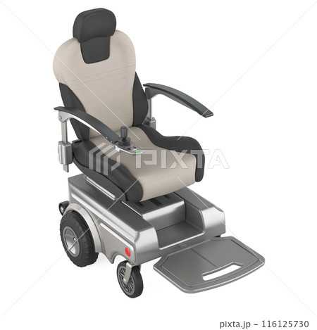 Motorized Power Chair, Powerchair, Electric Wheelchair. 3D rendering Motorized Power Chair, Powerchair, Electric Wheelchair. 3D rendering 116125730