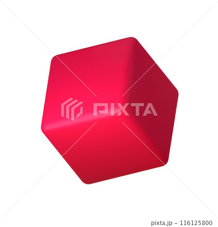 Abstract red 3D cube illustration, isolated on white background. Perfect for infographics, digital, and print materials. Modern, realistic, and scalable vector graphic for versatile design use. Abstract red 3D cube illustration, isolated on white background. Perfect for infographics, digital, and print materials. Modern, realistic, and scalable vector graphic for versatile design use. 116125800