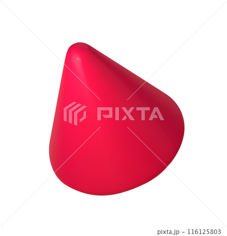 Abstract red 3D cone illustration, isolated on white background. Perfect for infographics, digital, and print materials. Modern, realistic, and scalable vector graphic for versatile design use. Abstract red 3D cone illustration, isolated on white background. Perfect for infographics, digital, and print materials. Modern, realistic, and scalable vector graphic for versatile design use. 116125803