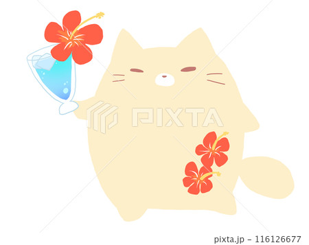 ハイビスカスねこ 116126677