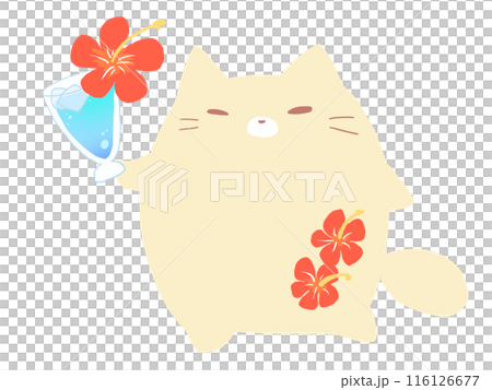 ハイビスカスねこ 116126677