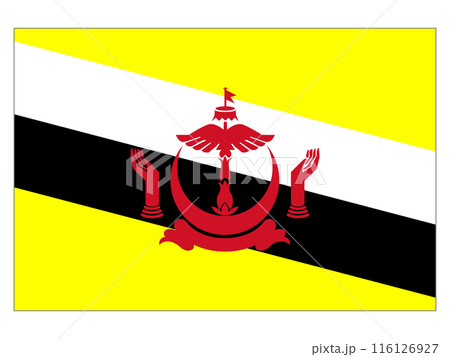 世界の国旗　ブルネイ 116126927