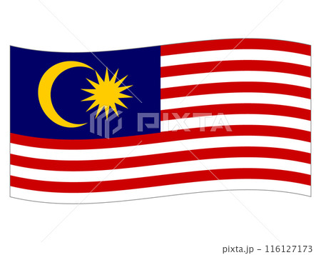 世界の国旗 マレーシアの旗 世界の国旗 マレーシアの旗 116127173