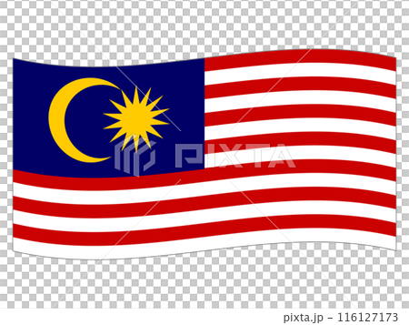 世界の国旗 マレーシアの旗 世界の国旗 マレーシアの旗 116127173