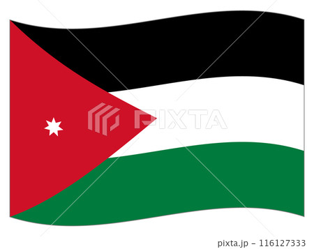 世界の国旗　ヨルダンの旗 116127333