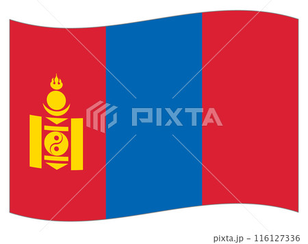 世界の国旗　モンゴルの旗 116127336