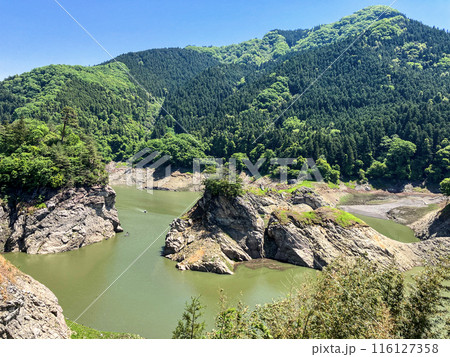 琴平山橋から神流湖を望む 116127358