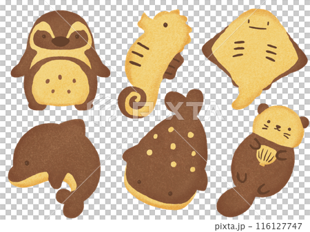 海の生き物のクッキーのイラスト 海の生き物のクッキーのイラスト 116127747
