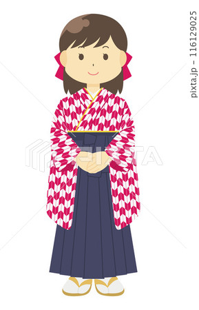 袴を着た女性のイラスト 116129025