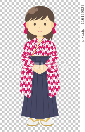 袴を着た女性のイラスト 116129025
