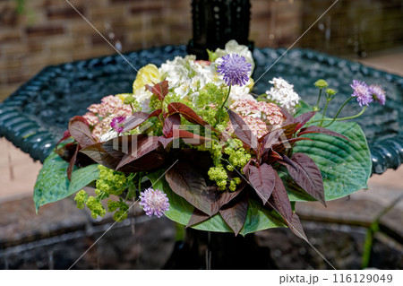 噴水に季節の花束 噴水に季節の花束 116129049