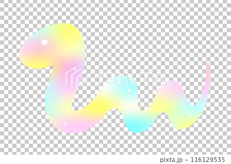 Colorful pastel snake illustration Colorful pastel snake illustration 116129535