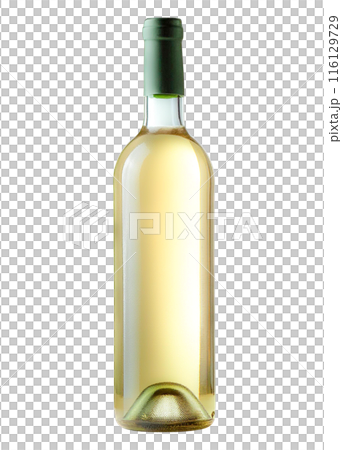 White wine bottle (transparent background) 116129729