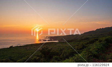 男鹿半島の夕暮れ 男鹿半島の夕暮れ 116129924