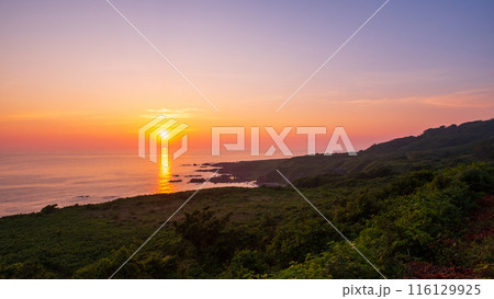 男鹿半島の夕暮れ 男鹿半島の夕暮れ 116129925