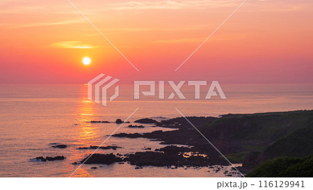 男鹿半島の夕暮れ 男鹿半島の夕暮れ 116129941