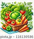 新鮮な色とりどりの野菜の盛り合わせ 116130586
