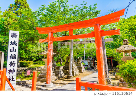 島根 城山稲荷神社 参道の鳥居 島根 城山稲荷神社 参道の鳥居 116130614