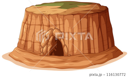 Rocky Plateau with Cave Entrance Rocky Plateau with Cave Entrance 116130772