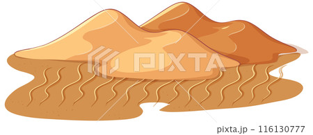 Desert Sand Dunes Illustration Desert Sand Dunes Illustration 116130777