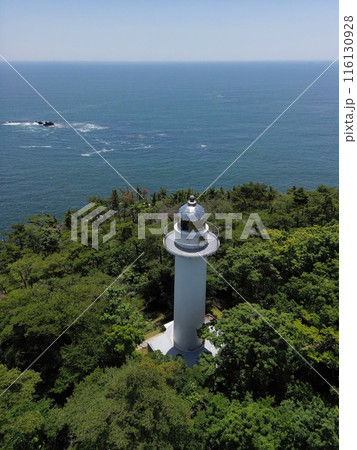 宮城　七ヶ浜　花淵灯台（ドローン空撮） 116130928