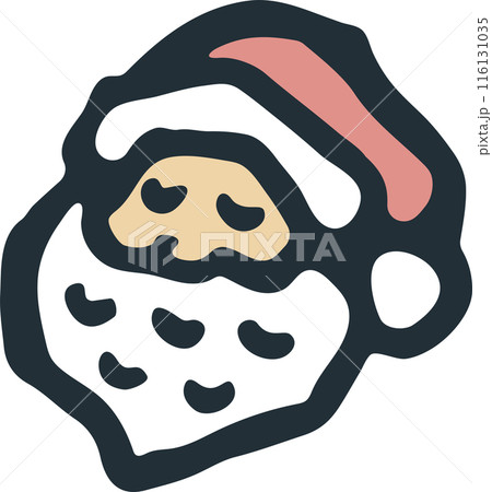 クリスマス アイコン サンタクロース 手描き あしらい 飾り 版画 かわいい イラスト素材 クリスマス アイコン サンタクロース 手描き あしらい 飾り 版画 かわいい イラスト素材 116131035