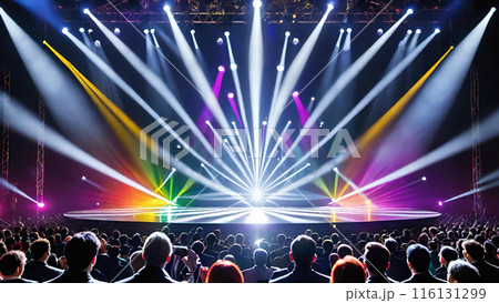 ステージ・舞台・スポットライトの背景素材 116131299