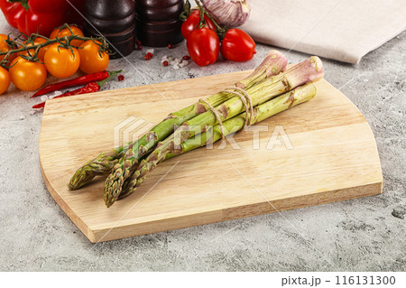 Raw green asparagus stem heap Raw green asparagus stem heap 116131300