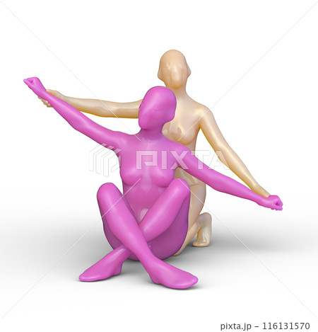 ポーズをとる女性達 ポーズをとる女性達 116131570