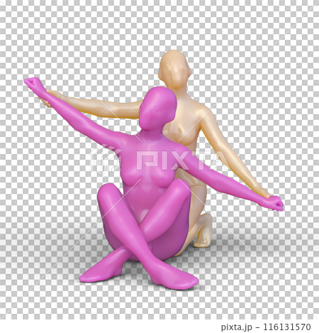 ポーズをとる女性達 ポーズをとる女性達 116131570