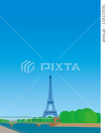 エッフェル塔 tour eiffel ビル・アケム橋 pont de bir-hakeem パリ エッフェル塔 tour eiffel ビル・アケム橋 pont de bir-hakeem パリ 116133591