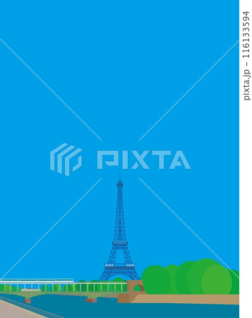 エッフェル塔 tour eiffel ビル・アケム橋 pont de bir-hakeem パリ エッフェル塔 tour eiffel ビル・アケム橋 pont de bir-hakeem パリ 116133594