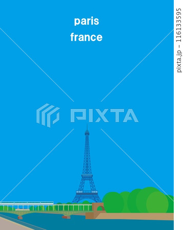 エッフェル塔　tour eiffel　ビル・アケム橋　pont de bir-hakeem　パリ　 116133595