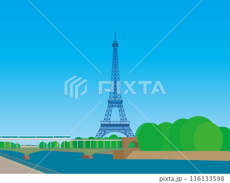 エッフェル塔 tour eiffel ビル・アケム橋 pont de bir-hakeem パリ エッフェル塔 tour eiffel ビル・アケム橋 pont de bir-hakeem パリ 116133598