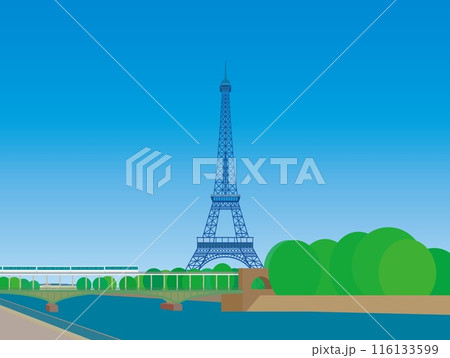 エッフェル塔 tour eiffel ビル・アケム橋 pont de bir-hakeem パリ エッフェル塔 tour eiffel ビル・アケム橋 pont de bir-hakeem パリ 116133599
