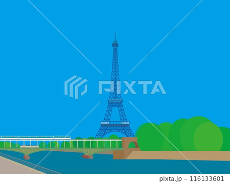エッフェル塔 tour eiffel ビル・アケム橋 pont de bir-hakeem パリ エッフェル塔 tour eiffel ビル・アケム橋 pont de bir-hakeem パリ 116133601