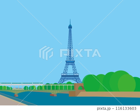 エッフェル塔 tour eiffel ビル・アケム橋 pont de bir-hakeem パリ エッフェル塔 tour eiffel ビル・アケム橋 pont de bir-hakeem パリ 116133603