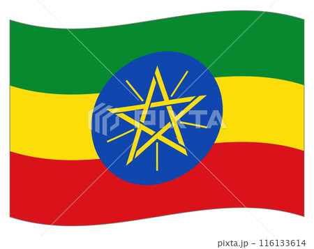 世界の国旗　エチオピアの旗 116133614