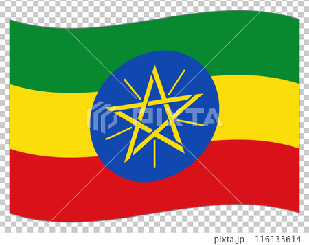 世界の国旗　エチオピアの旗 116133614