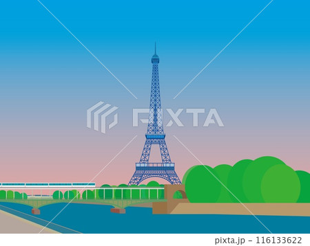 エッフェル塔　tour eiffel　ビル・アケム橋　pont de bir-hakeem　パリ　 116133622