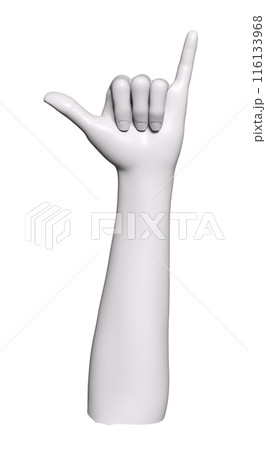 3D Female hand with gesture 116133968