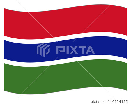 世界の国旗　ガンビアの旗 116134135